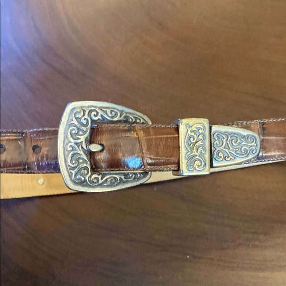 Brighton Accessories - Brighton Brown Leather Belt with Silver Buckle